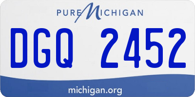 MI license plate DGQ2452