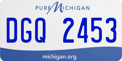 MI license plate DGQ2453