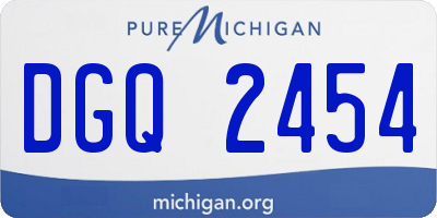 MI license plate DGQ2454
