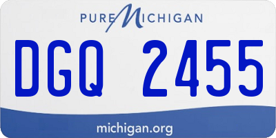 MI license plate DGQ2455