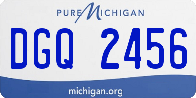 MI license plate DGQ2456