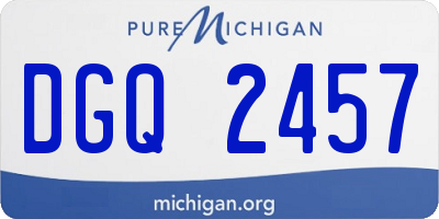 MI license plate DGQ2457