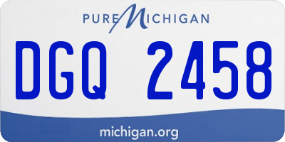 MI license plate DGQ2458