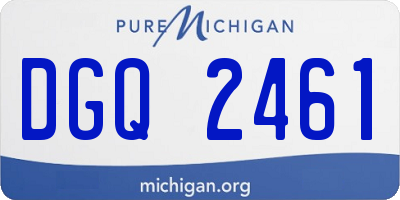 MI license plate DGQ2461