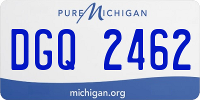 MI license plate DGQ2462