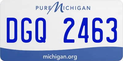 MI license plate DGQ2463