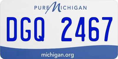 MI license plate DGQ2467