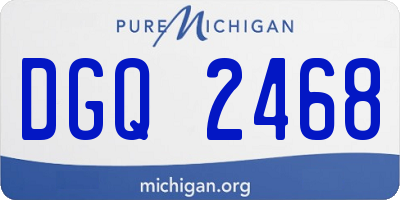 MI license plate DGQ2468