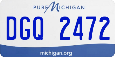 MI license plate DGQ2472