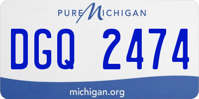 MI license plate DGQ2474