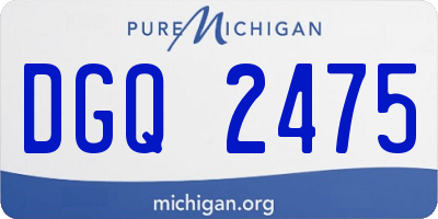 MI license plate DGQ2475