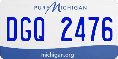MI license plate DGQ2476