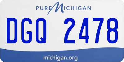 MI license plate DGQ2478