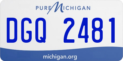 MI license plate DGQ2481