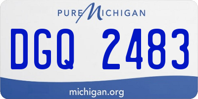 MI license plate DGQ2483