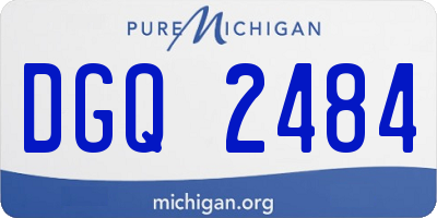 MI license plate DGQ2484