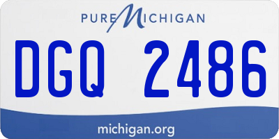 MI license plate DGQ2486