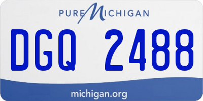 MI license plate DGQ2488
