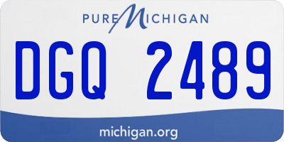 MI license plate DGQ2489