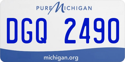 MI license plate DGQ2490