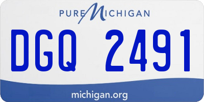 MI license plate DGQ2491