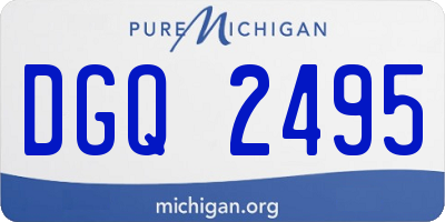 MI license plate DGQ2495