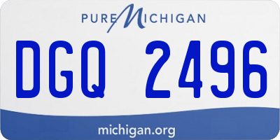 MI license plate DGQ2496