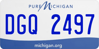 MI license plate DGQ2497