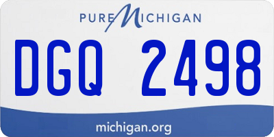 MI license plate DGQ2498