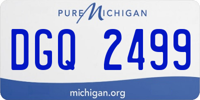 MI license plate DGQ2499