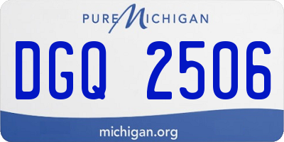 MI license plate DGQ2506