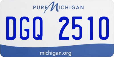 MI license plate DGQ2510