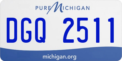 MI license plate DGQ2511