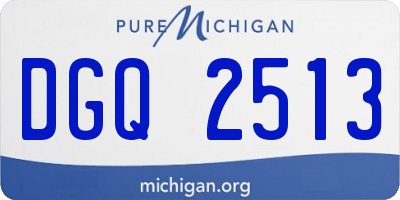 MI license plate DGQ2513