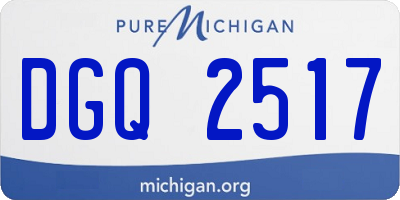 MI license plate DGQ2517