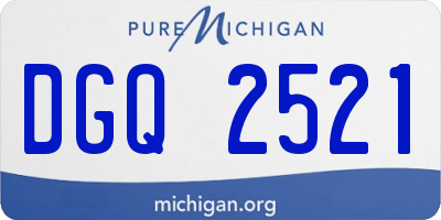 MI license plate DGQ2521