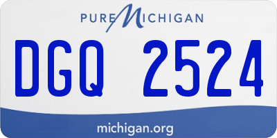 MI license plate DGQ2524