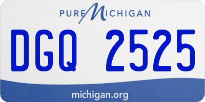 MI license plate DGQ2525