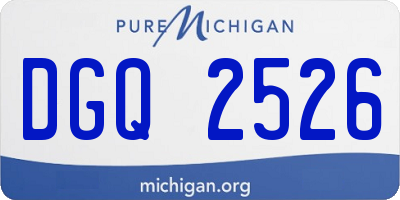 MI license plate DGQ2526