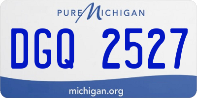 MI license plate DGQ2527