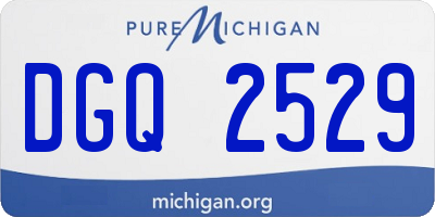 MI license plate DGQ2529