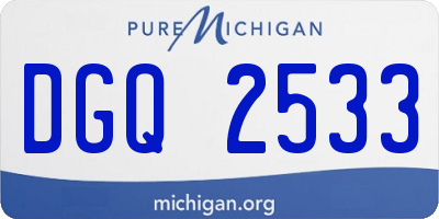 MI license plate DGQ2533