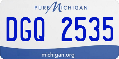 MI license plate DGQ2535