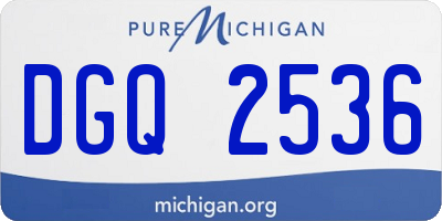MI license plate DGQ2536