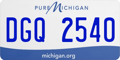 MI license plate DGQ2540