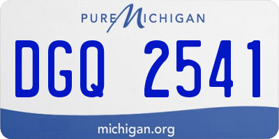 MI license plate DGQ2541