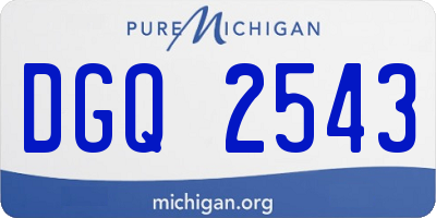 MI license plate DGQ2543