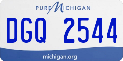 MI license plate DGQ2544