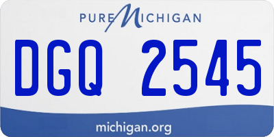MI license plate DGQ2545