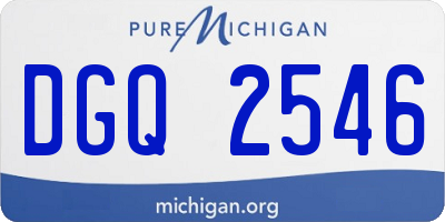 MI license plate DGQ2546